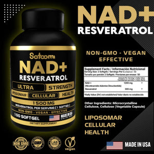 NAD+RESVERATROL| FORMULA ANTIENVEJECIMIENTO CELULAR