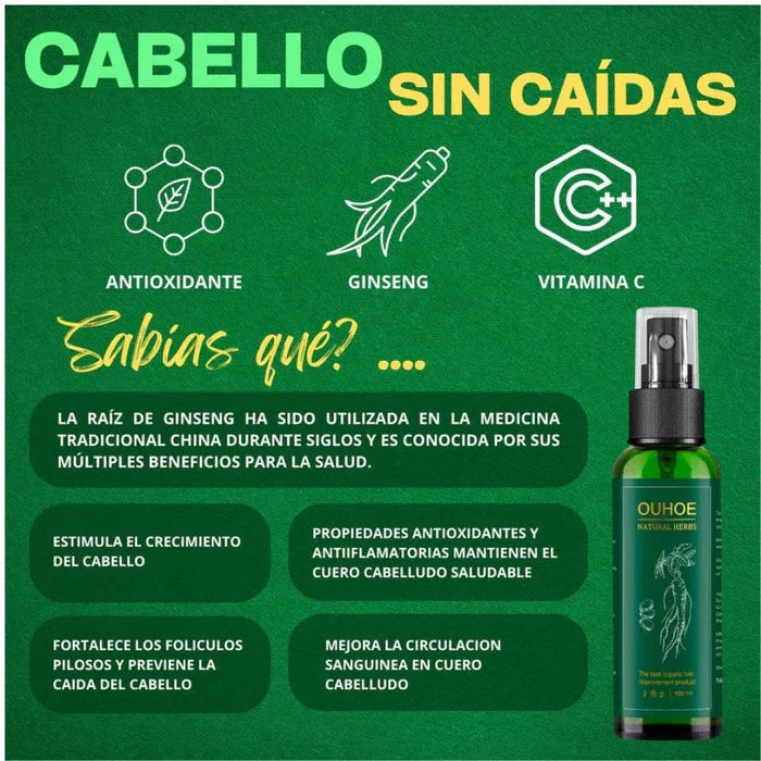 Tónico Capilar Spray Ginseng OUHOE